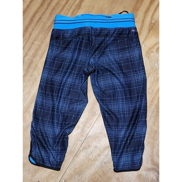 nike dri fit running capri medium Blue Pullon Drawstring Zip Pocket @Z - Picture 9 of 12